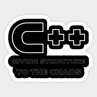 C++ Giving Structure To The Chaos Programming Sticker